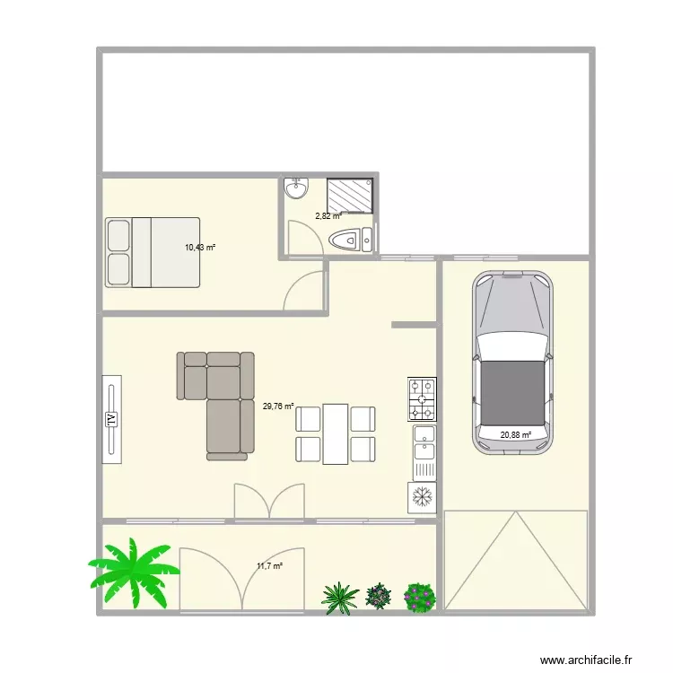 Vani 2. Planta de 5 Divisões e 76 m² Vani 2. Planta de 5 Divisões e 76 m²