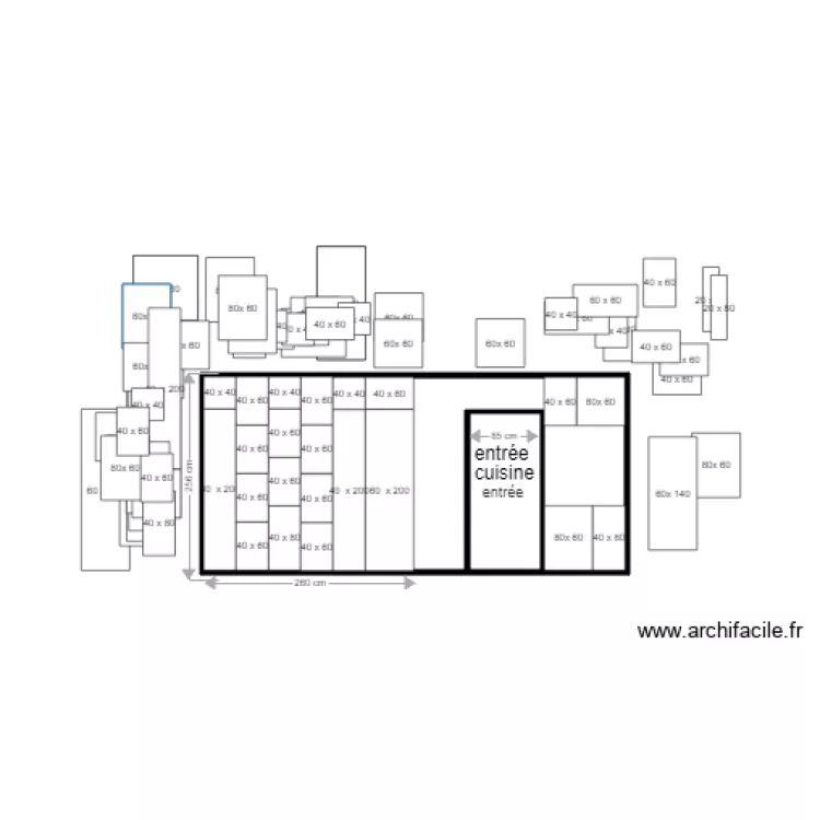 placard IKEA. Planta de 