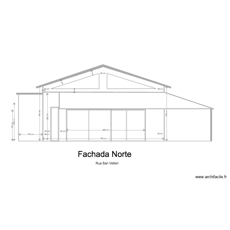 Fachada Norte abril. Planta de Fachada Norte abril. Planta de