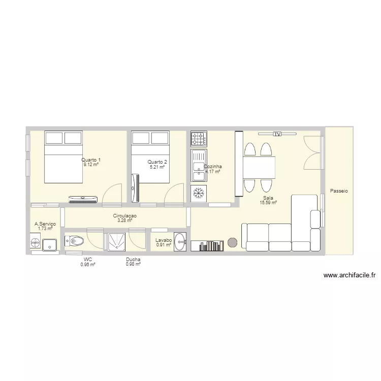 Maison de plage 2. Planta de 