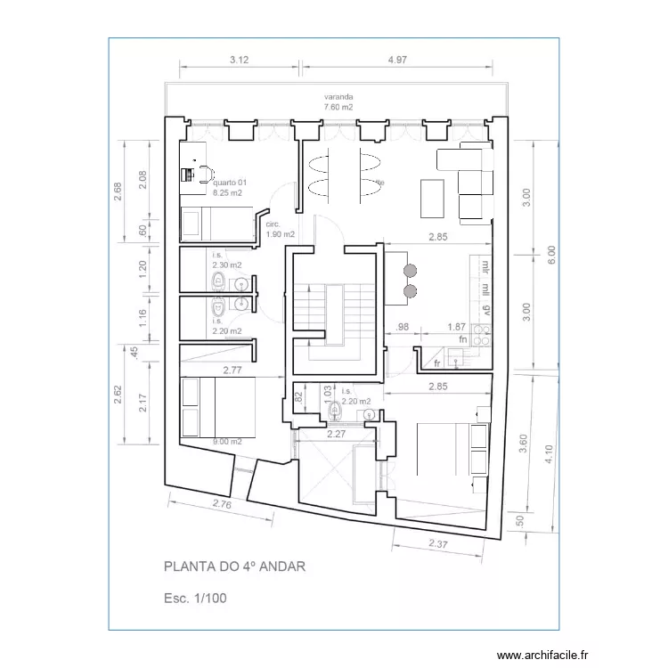 S&atilde;o L&aacute;zaro Sofa L. Planta de 