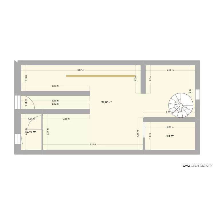 Treino 02. Planta de 3  e 45 m²