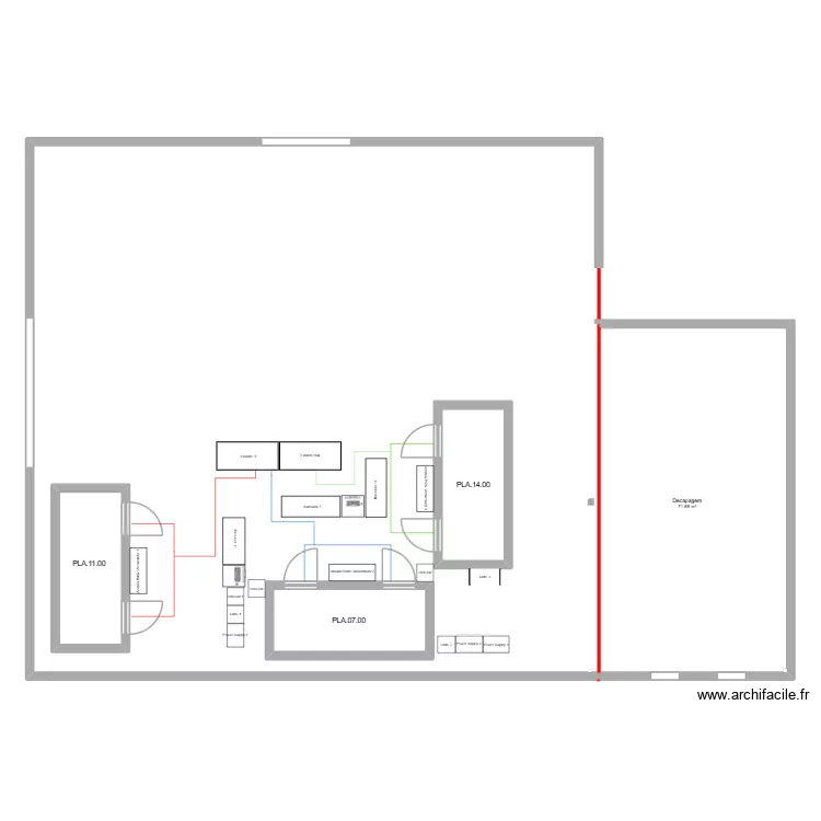 Plasma plano de organização. Planta de 5 Divisões e 435 m² Plasma plano de organização. Planta de 5 Divisões e 435 m²