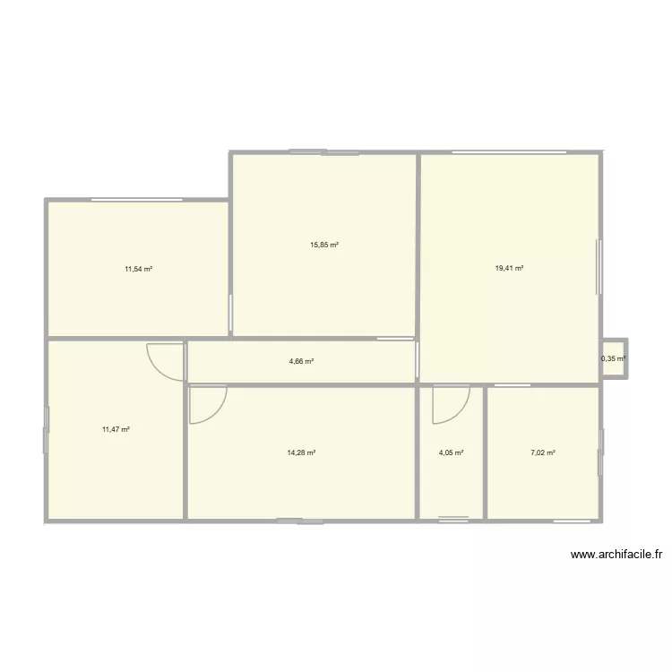 Casa. Planta de 9  e 89 m²