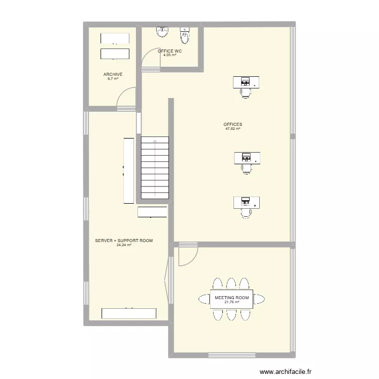 lamedical up. Planta de 5  e 105 m²