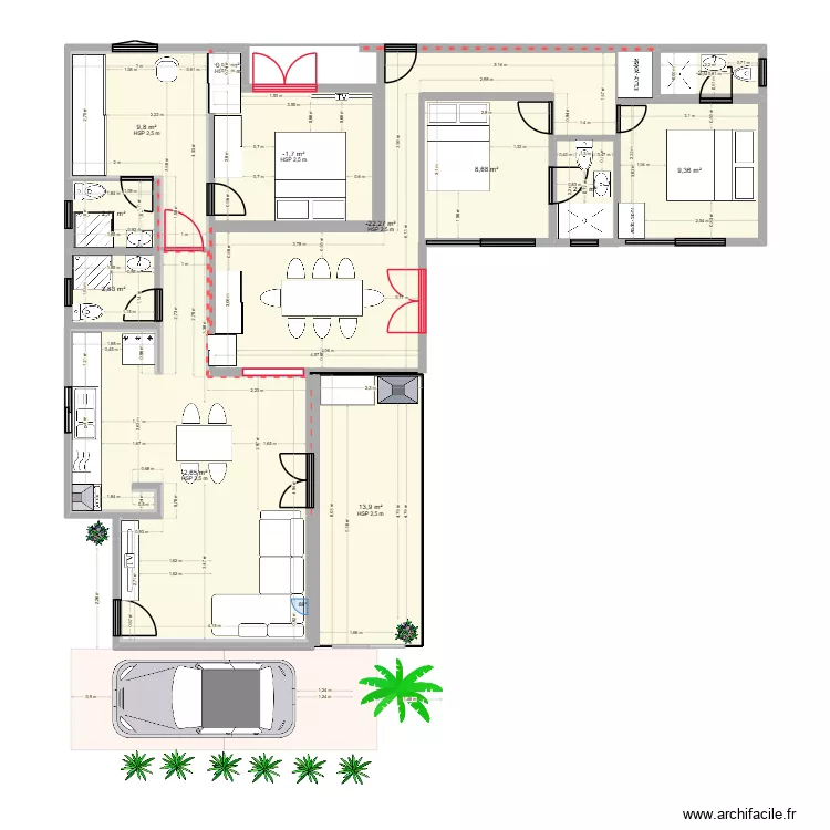 S&Atilde;O GABRIEL.5. Planta de 12 peças e 117 m²