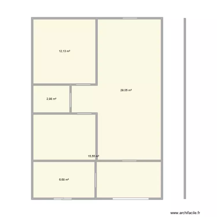 projeto de casa, ao lado de mãe. Planta de 5 Divisões e 66 m² projeto de casa, ao lado de mãe. Planta de 5 Divisões e 66 m²
