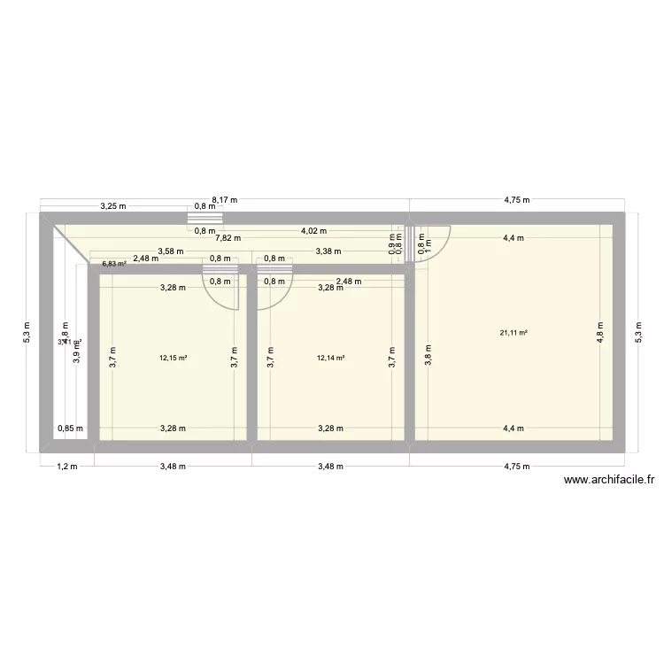 SEGUNDO PISO. Planta de 5  e 59 m²