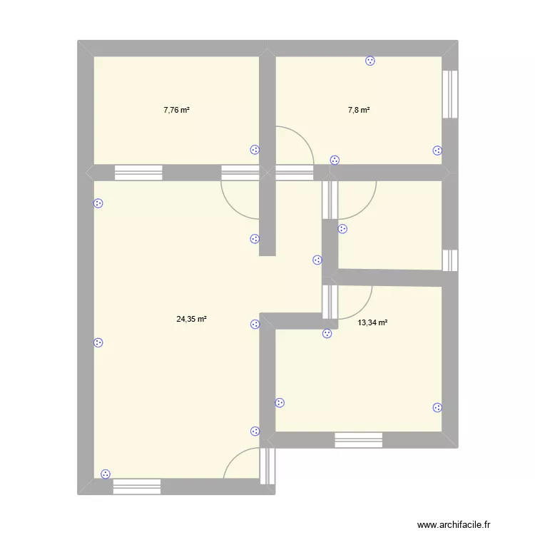 minha casa. Planta de 4 Divisões e 53 m² minha casa. Planta de 4 Divisões e 53 m²