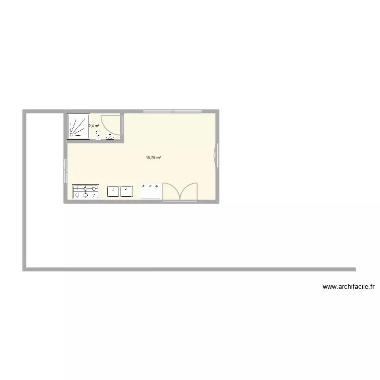 cosinha - casa neuza. Planta de 2 e 21 m² cosinha - casa neuza. Planta de 2 e 21 m²