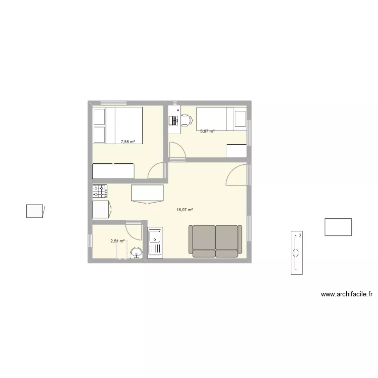 Plano C. Planta de 4  e 32 m²
