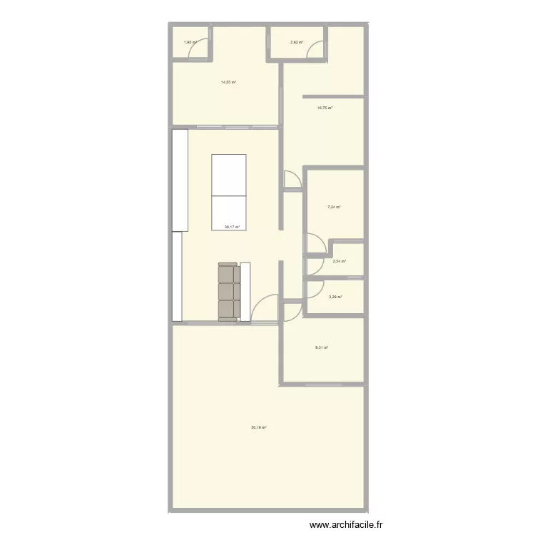 casa. Planta de 10 Divisões e 147 m²