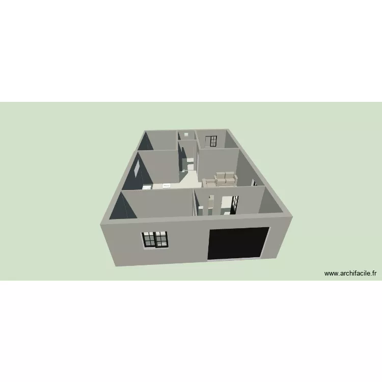 Casa Propia 2. Planta de 6 Divisões e 67 m²