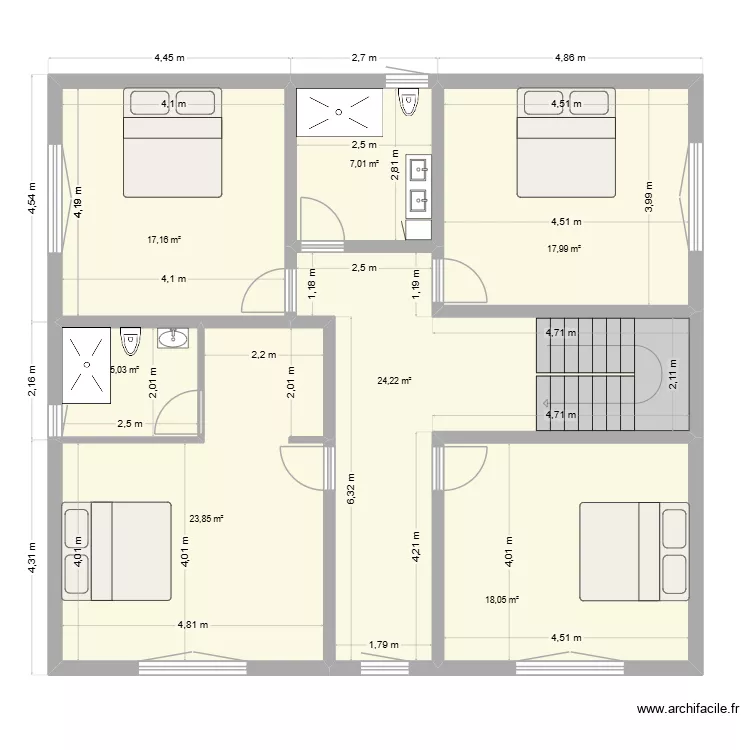 Kati Bujar Demukaj model i ri. Planta de 7 Divisões e 113 m² Kati Bujar Demukaj model i ri. Planta de 7 Divisões e 113 m²