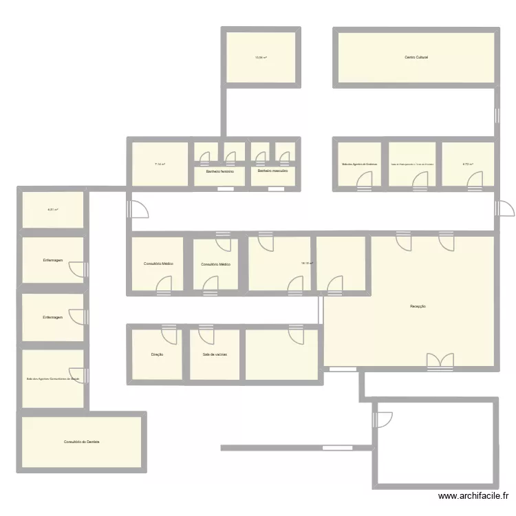 USF Felipe Camarão II. Planta de 20 Divisões e 232 m² USF Felipe Camarão II. Planta de 20 Divisões e 232 m²