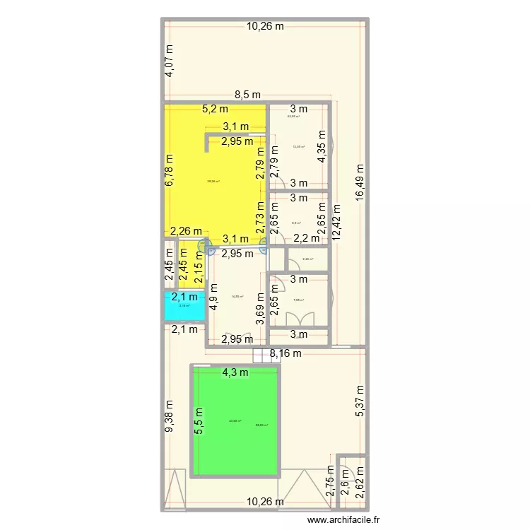 CASA NIRALDO. Planta de 12 Divisões e 266 m² CASA NIRALDO. Planta de 12 Divisões e 266 m²