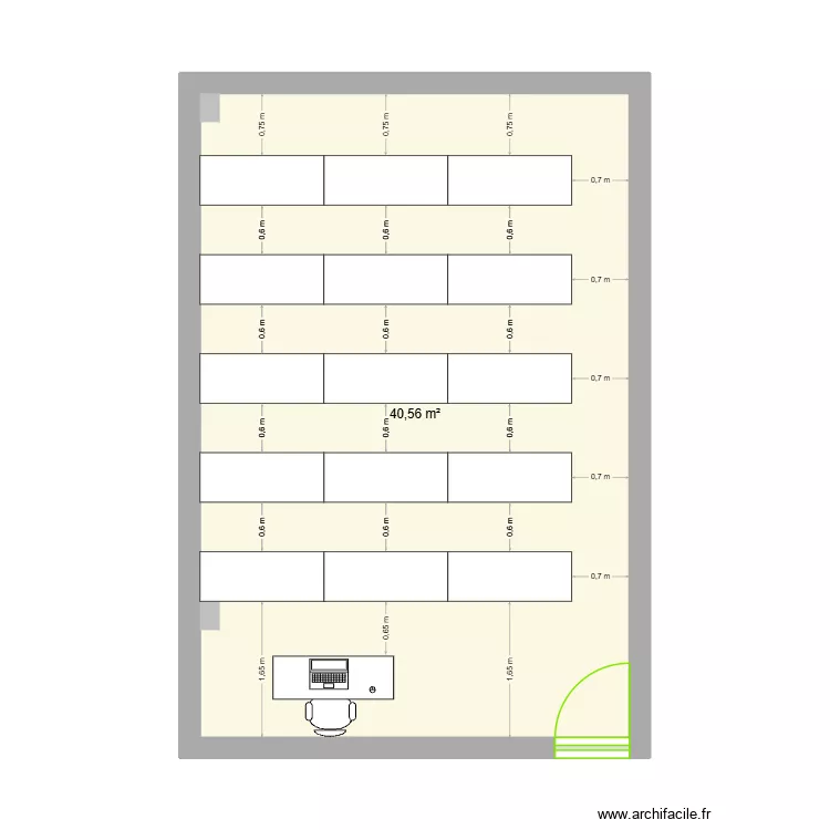 computadores redes. Planta de 1  e 41 m²