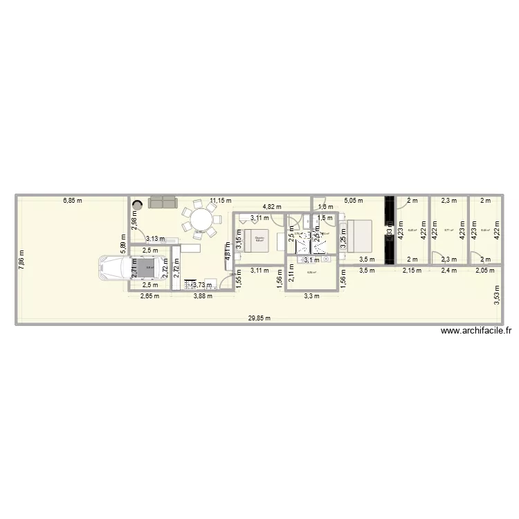 Casa 2. Planta de 10 Divisões e 227 m² Casa 2. Planta de 10 Divisões e 227 m²