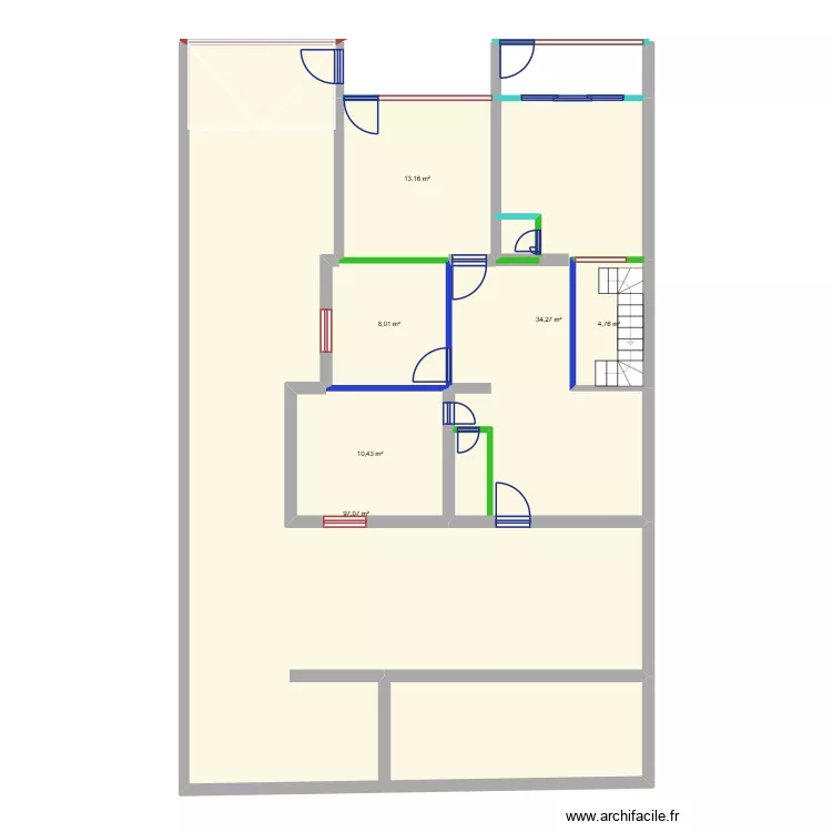 nova casa. Planta de 6  e 168 m²