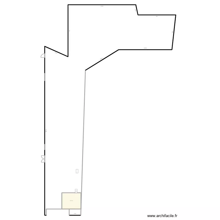 novo galpao virginia 3. Planta de 1 peça e 14 m²