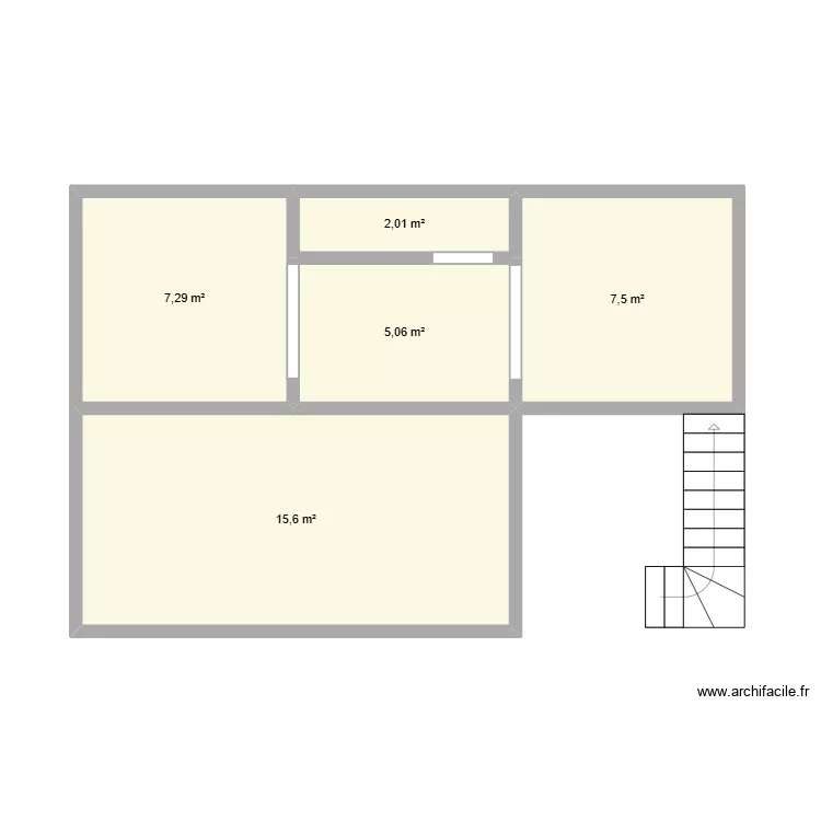 CASA. Planta de 5  e 37 m²