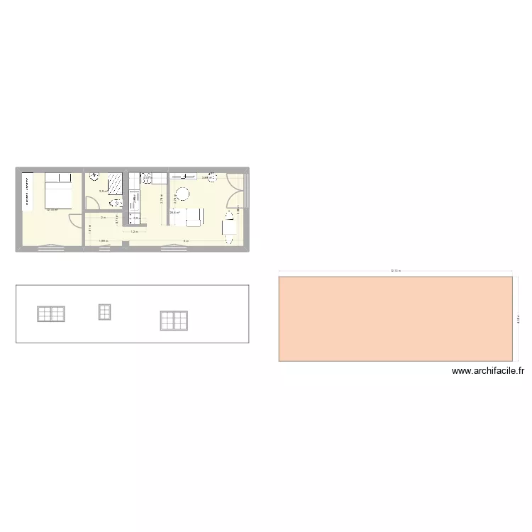 Planta 1_v2. Planta de 3 e 43 m² Planta 1_v2. Planta de 3 e 43 m²