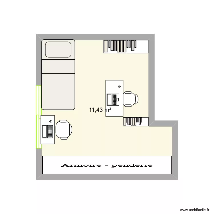 Escritório2. Planta de 1 Sala e 11 m² Escritório2. Planta de 1 Sala e 11 m²
