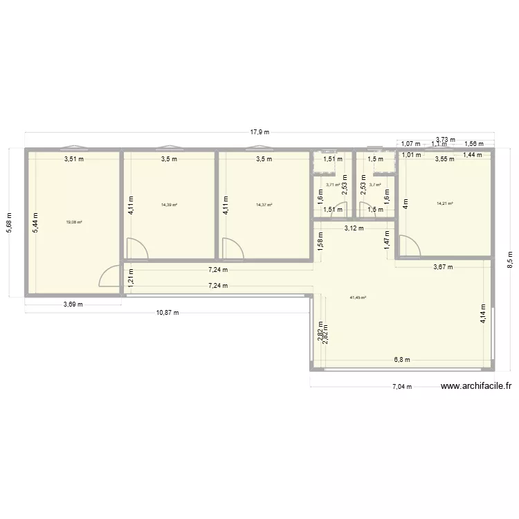 Alojamento na Roça -01. Planta de 7 e 111 m² Alojamento na Roça -01. Planta de 7 e 111 m²