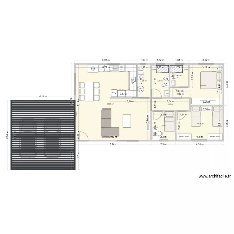 t2 telheiro. Planta de 8 Divisões e 96 m² t2 telheiro. Planta de 8 Divisões e 96 m²